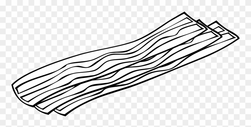 Clip Art Freeuse Library Panda Free Images - Black And White Bacon Strip - Png Download