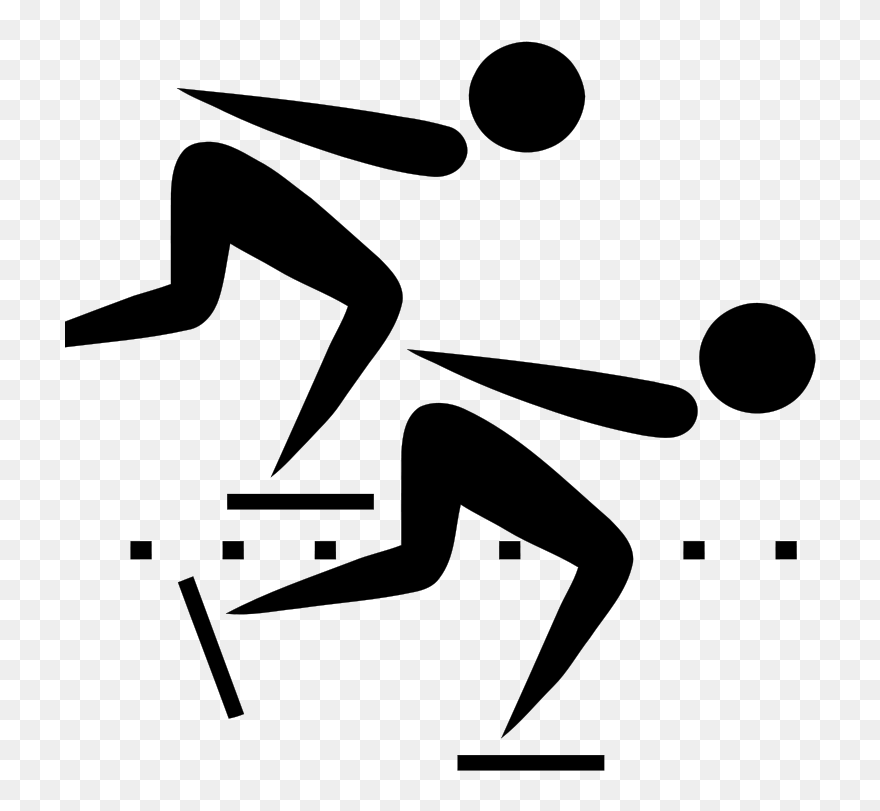Clipart Sports Athletic - Speed Skating Olympic Symbol - Png Download