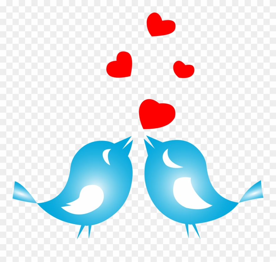Lovebird White Bird Nest - Love Birds Clipart Black And White - Png Download