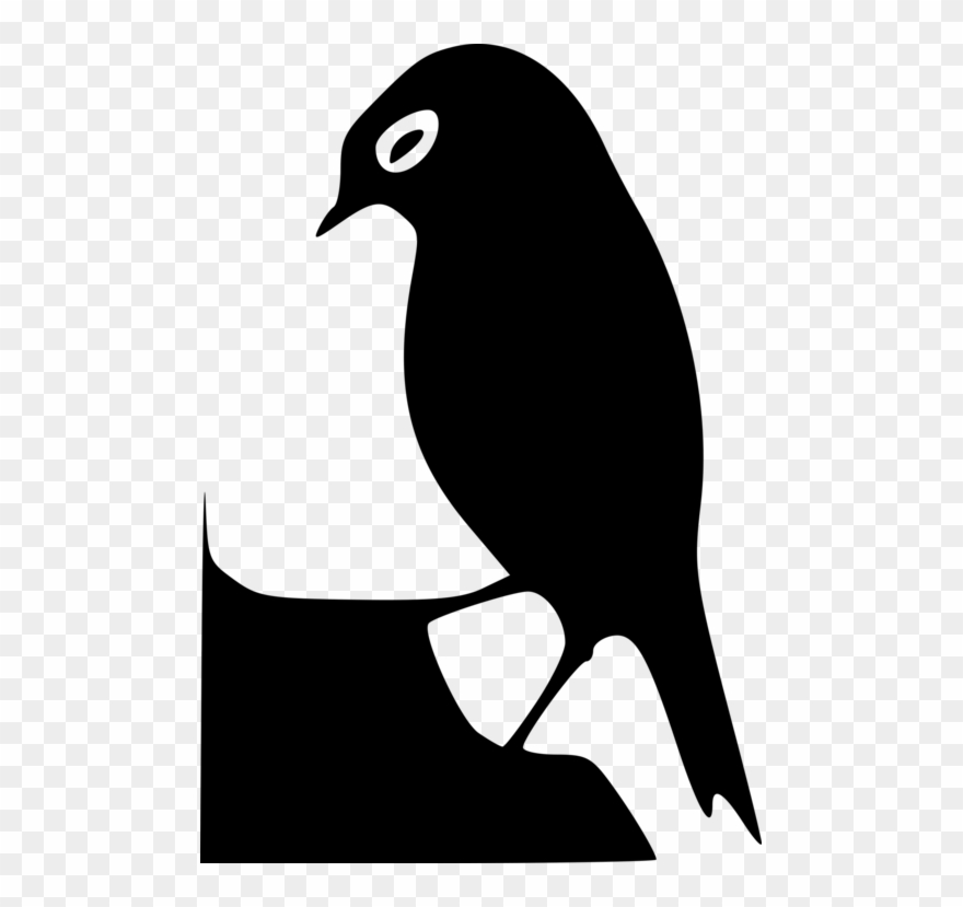 Bird Nest Silhouette Drawing Common Blackbird - Bird Silhouette Clipart