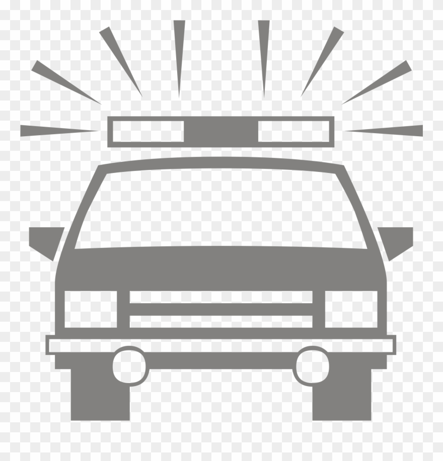 Popular Images - Police Car Silhouette Clipart - Png Download