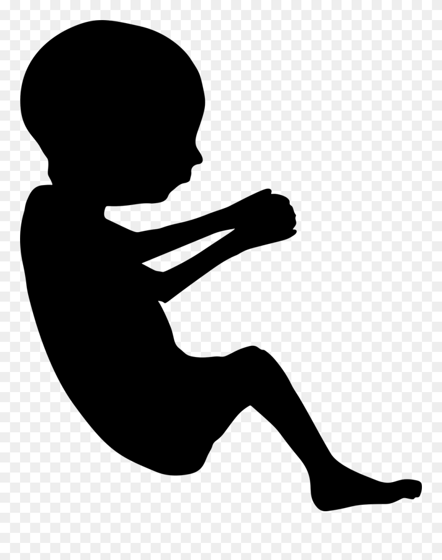 Fetus Infant Pregnancy Silhouette Uterus - Fetus Silhouette Png Clipart