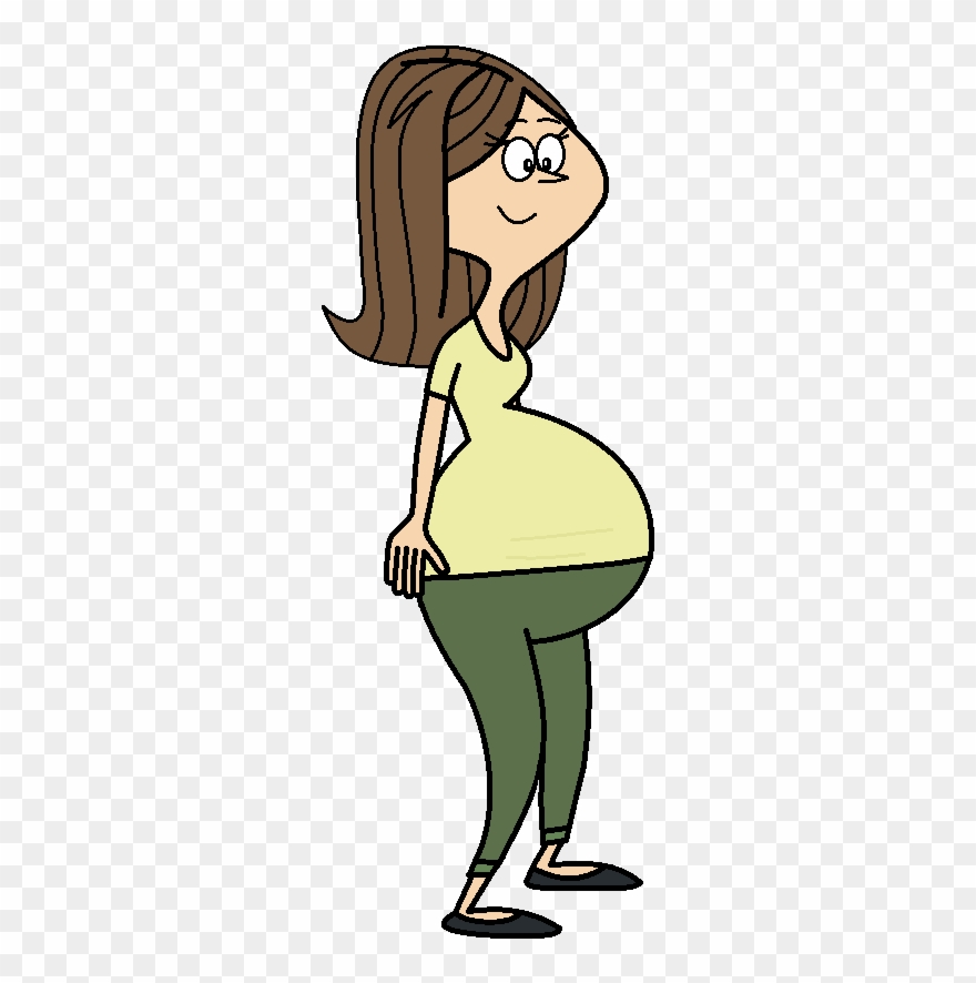 A Pregnant Part By Angry Signs On - Pregnant Lady Part 1 Clipart
