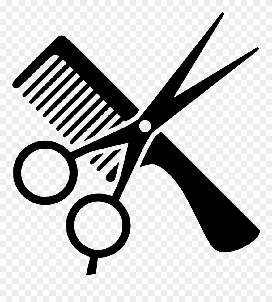 Comb Hairdresser Beauty Parlour Barber Computer Icons - Comb And Scissors Clipart - Png Download