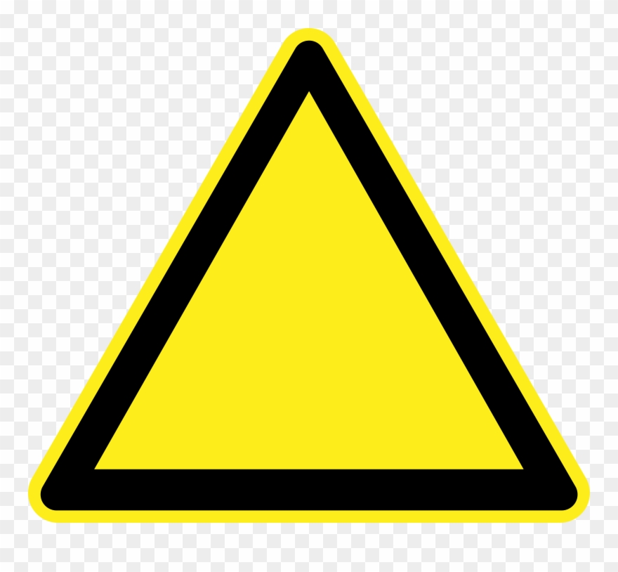 Clipart Blank Warning Sign - Blank Yellow Warning Sign - Png Download