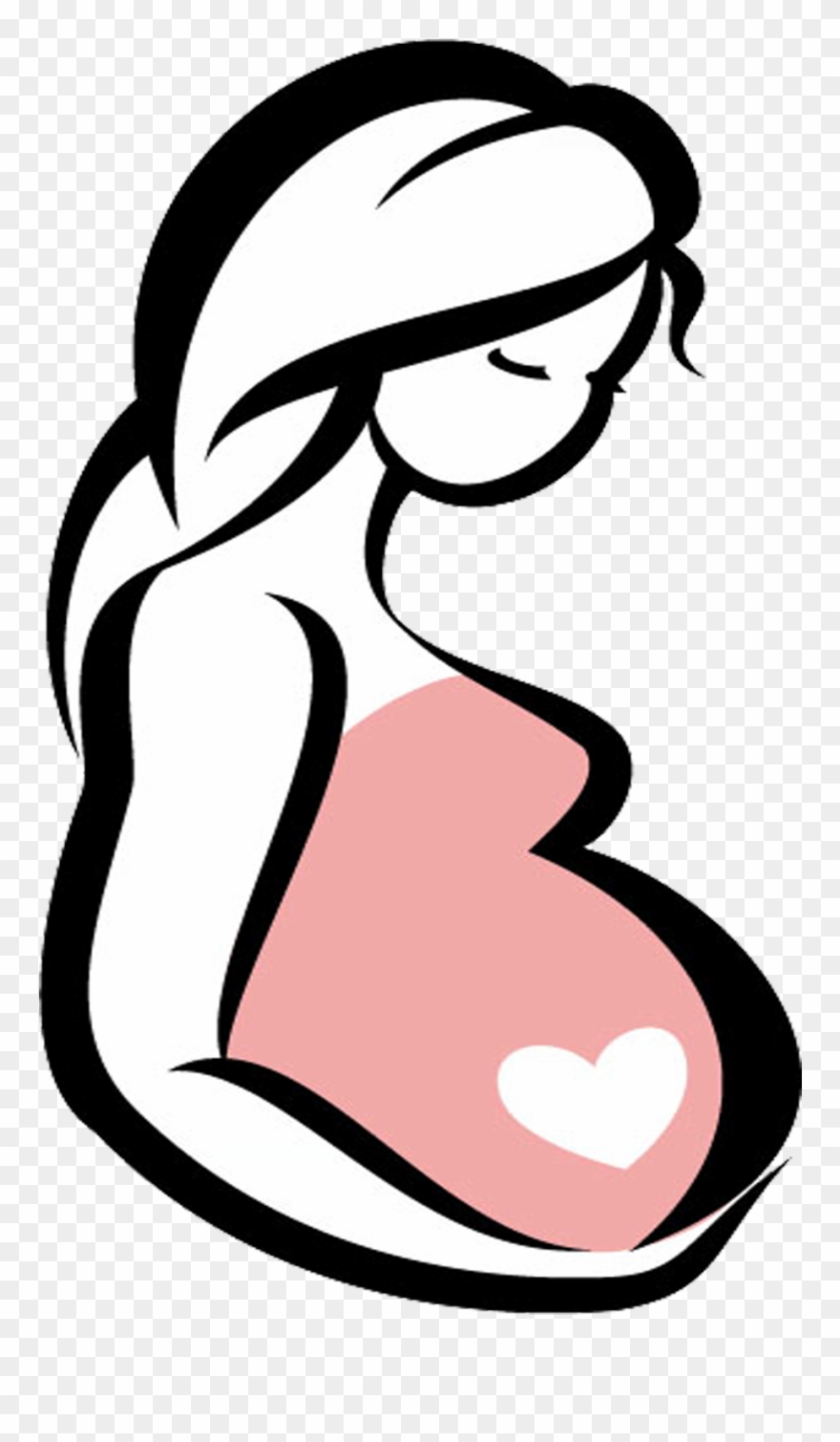 Childbirth Infant Woman Surgery Hand Painted Pregnant Clipart
