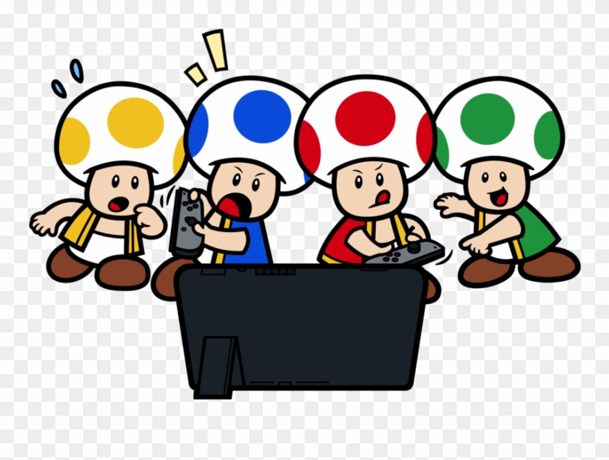 Mario Bros Clipart Supper - Mario Playing Nintendo Switch - Png Download