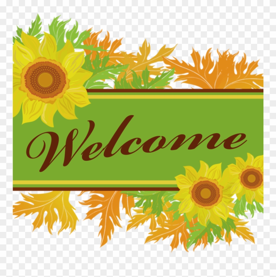 Welcome Sign Clip Art Dog Clipart - Fall Welcome Signs Clipart - Png Download