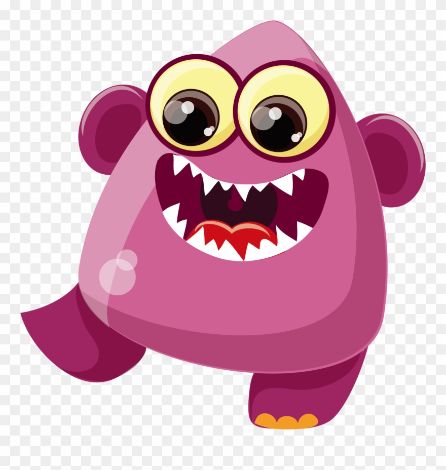 Image Transparent Cartoon Virus Purple Fangs - Mouth Bacteria Cartoon Png Clipart