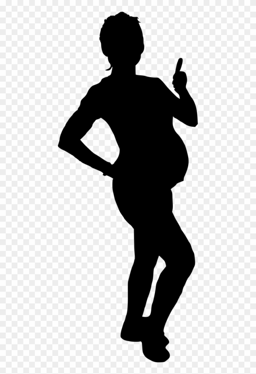 Clipart Freeuse Stock Clipart Pregnant Woman Silhouette - Taekuando Png Transparent Png
