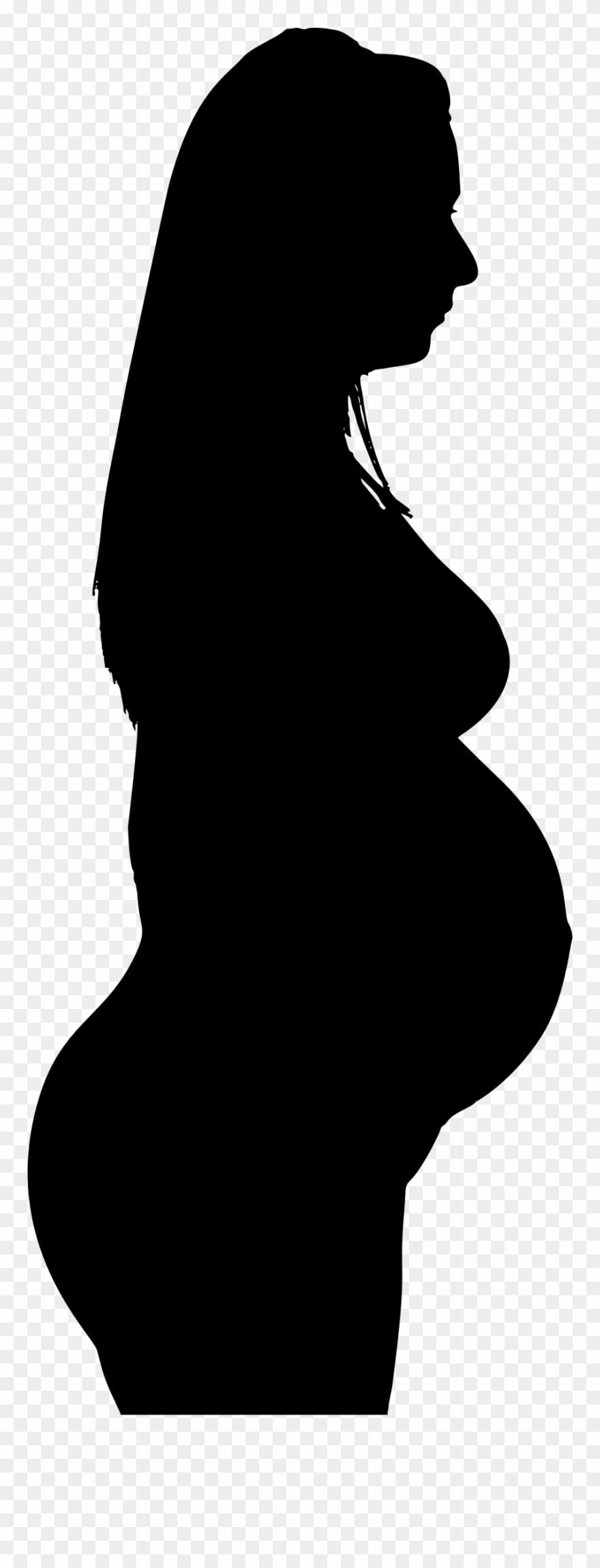 Pregnant Woman Silhouette - Silhouette Of Pregnant Women Clipart