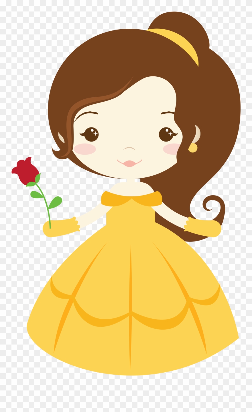 Pin By Maria Cecilia On Clickyarte Beast, Princess - Princesa Clipart - Png Download