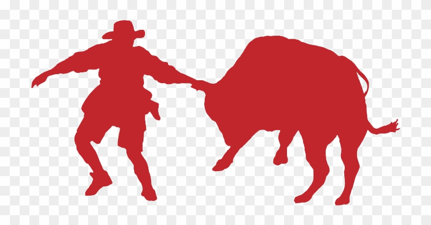 Goat Tying - Rodeo Bull Fighter Clipart - Png Download