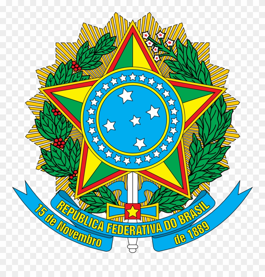 Brazil Flag Clip Art - Brasão Do Brasil - Png Download
