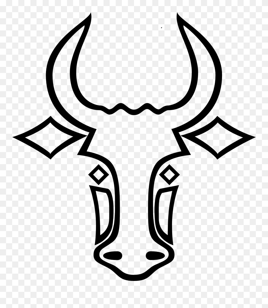 Bull - Bull Head Drawing Easy Clipart