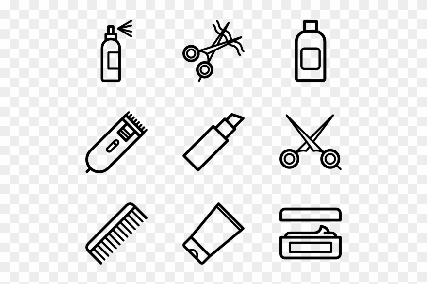 Hair Salon Icons Clipart