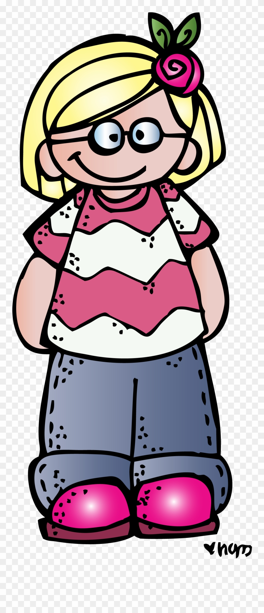 Girl 1 Ts C Melonheadz 13 Colored - Teachers Pay Teachers Sight Word Headbands Primer Edition Clipart