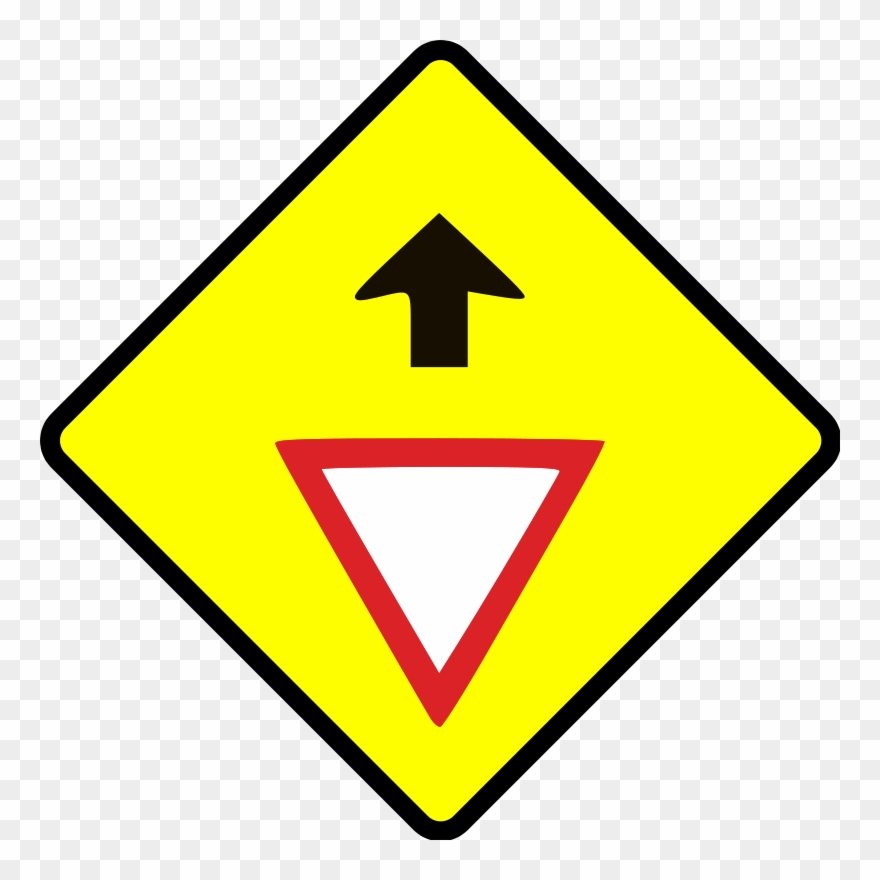 Free Vector Caution Give Way Sign Clip Art - Imdg Code Class 5 - Png Download