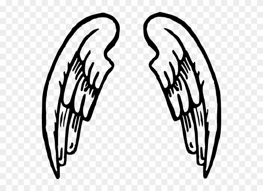 Angel Wings Tattoo Clip Art At Clker - Angel Wings Cartoon - Png Download