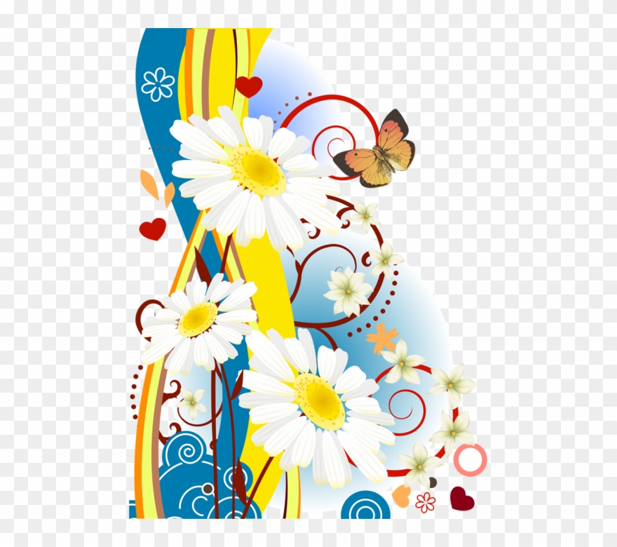 Картинки Цветы На Прозрачном Фоне Flower Designs, Flower - Flower Background Design Clipart