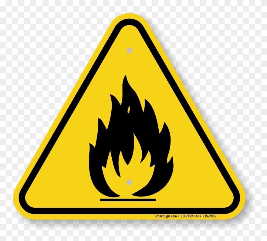 Toxic Clipart Caution - Flammable Symbol - Png Download