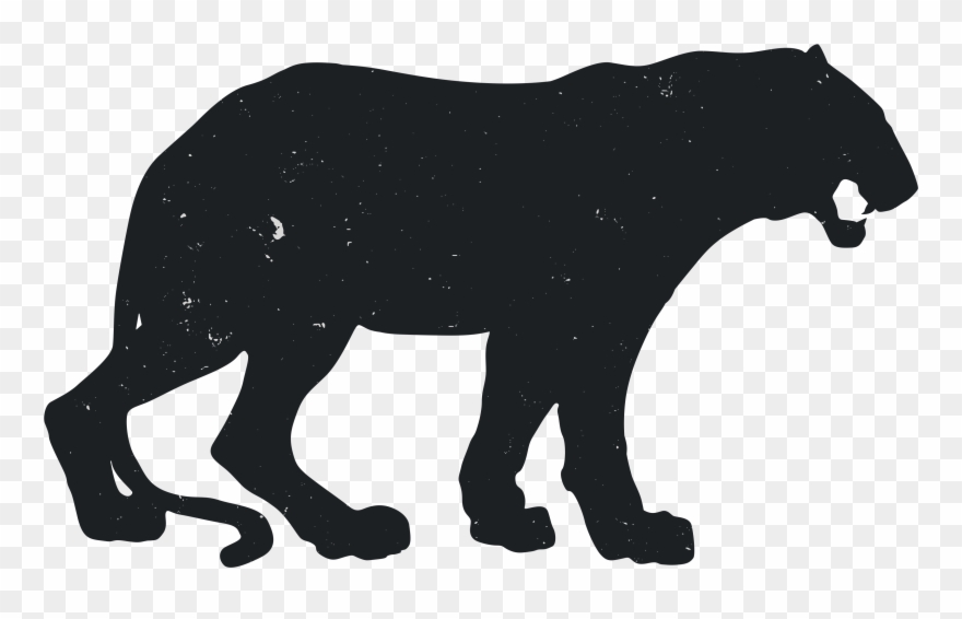 Panther Silhouette Clip Art - Tiger Silhouette Png Transparent Png