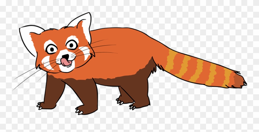 Baby Raccoon Clipart Free Images - Cartoon Red Panda Clipart - Png Download