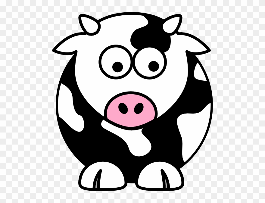 Black Cow Clip Art - Clip Art Cow - Png Download