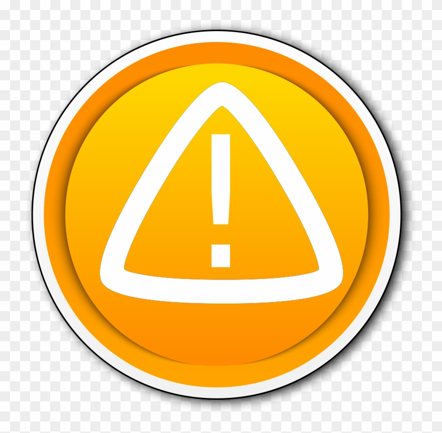 Caution Clip Art Download - Attention Icon Round - Png Download
