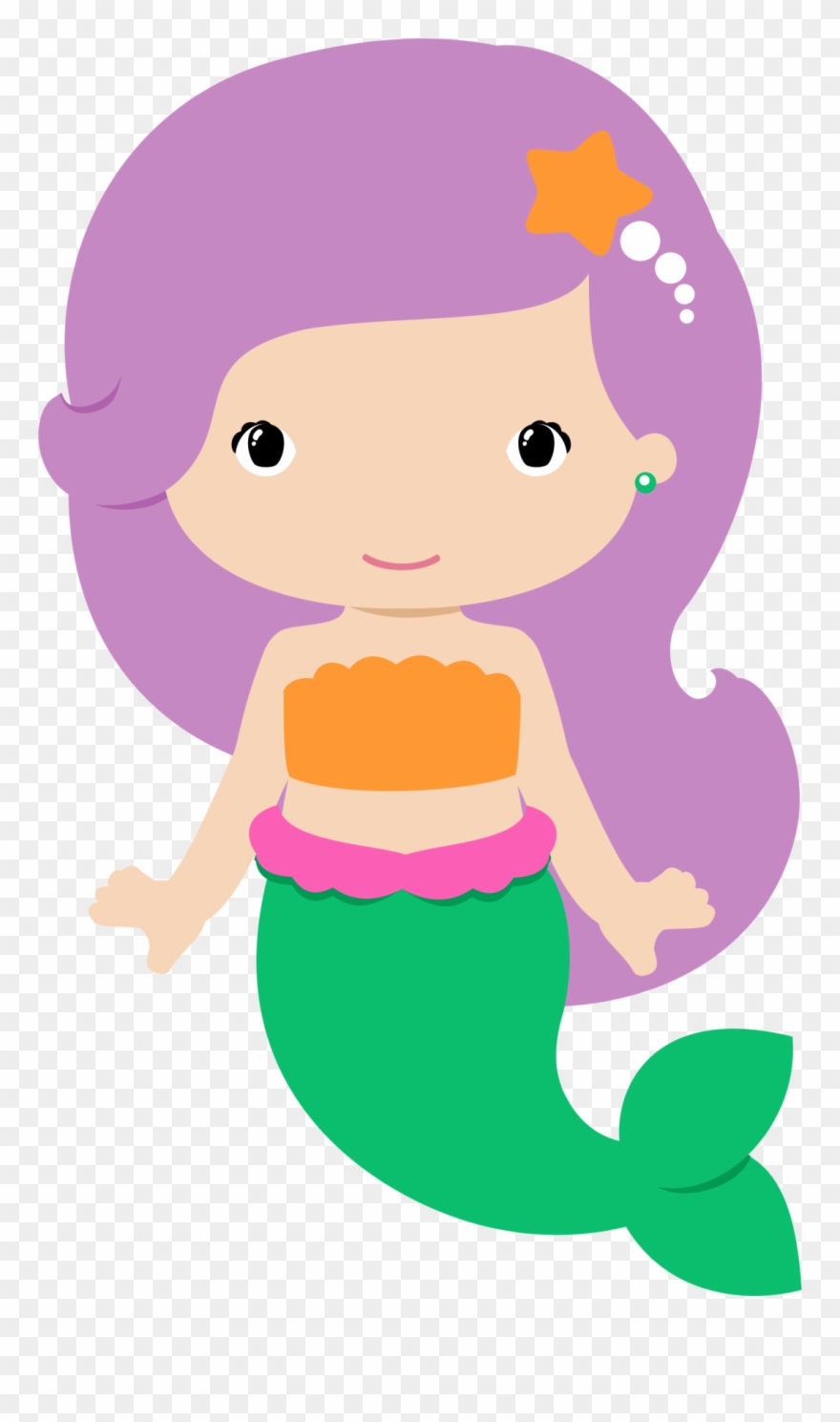 Cute Mermaid, Scrapbook Embellishments, Mermaid Clipart, - Mermaid Clipart - Png Download