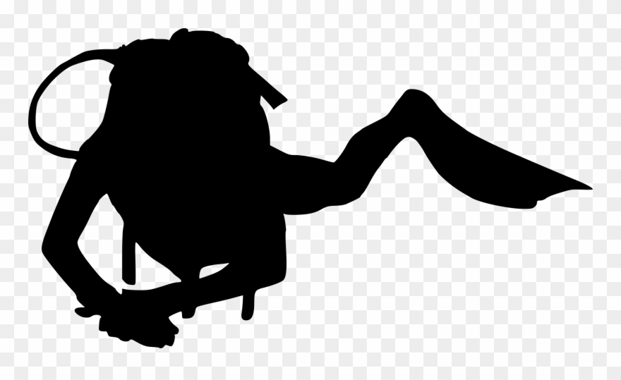 Cub Scout Silhouette - Scuba Diving Clipart