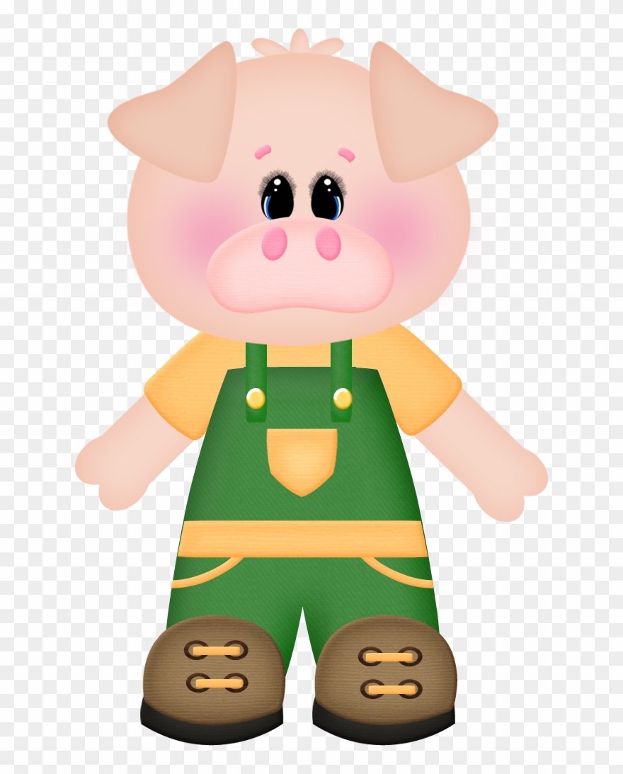 Three Little Pigs, This Little Piggy, Lobo Mau, - Os Três Porquinhos Personagens Clipart