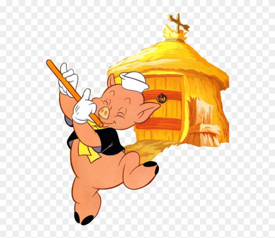 Pig Drawing, Pig Illustration, Three Little Pigs, Coloring - Cuento Los 3 Cerditos .png Clipart