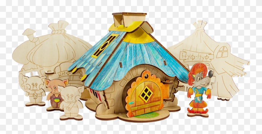 The Three Little Pigs - Toy Clipart