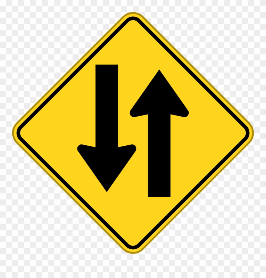 Way Warning Sign Clipart, Vector Clip Art Online, Royalty - Clip Art - Png Download