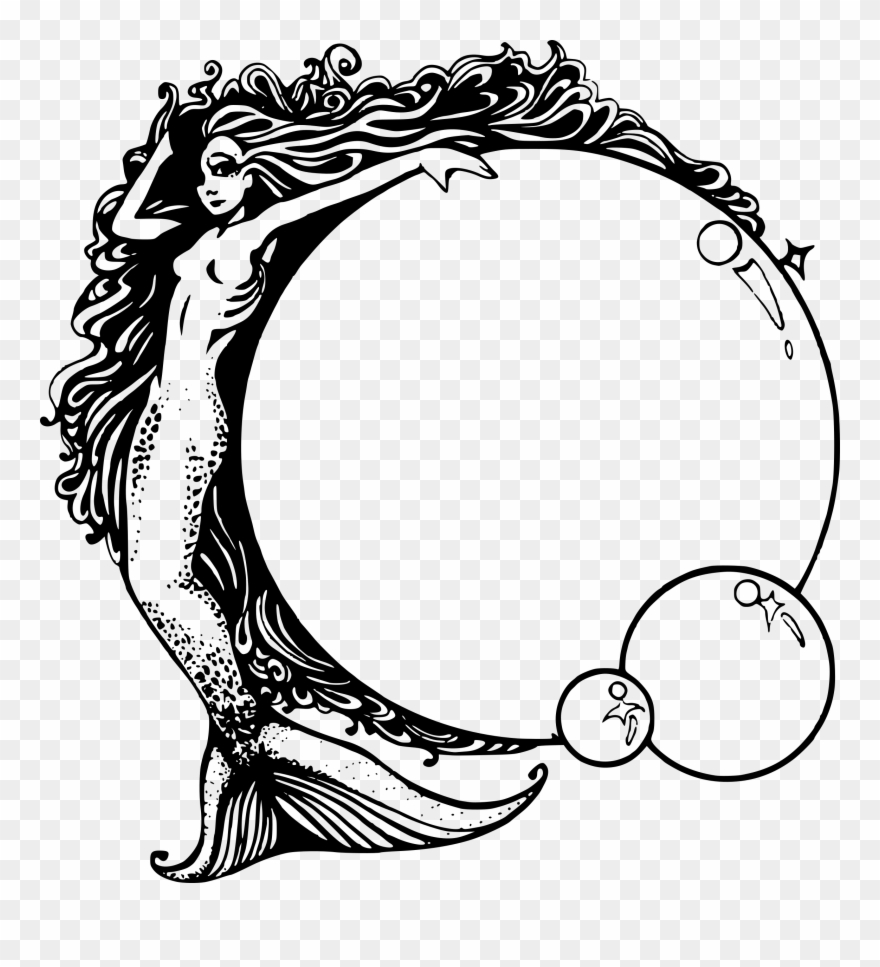 Big Image - Public Domain Mermaid Illustration Clipart
