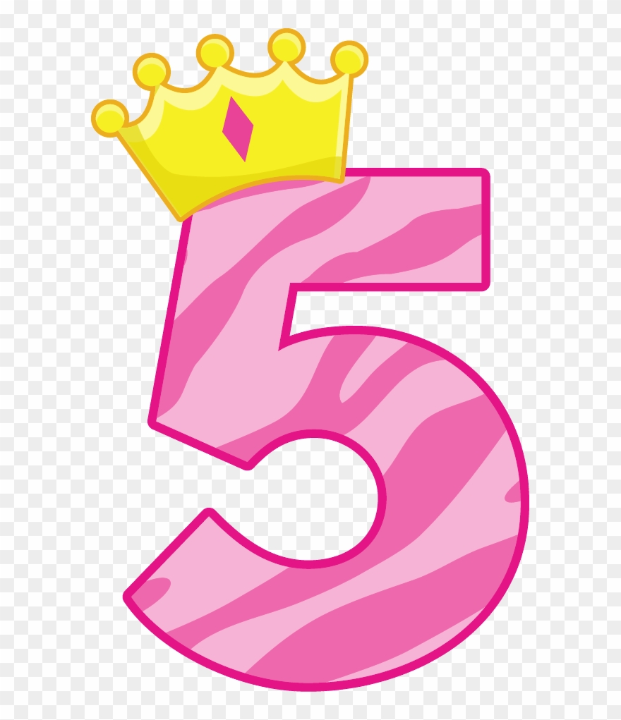 Princess Birthday, Art Birthday, Birthday Clipart, - Princess Number 5 - Png Download