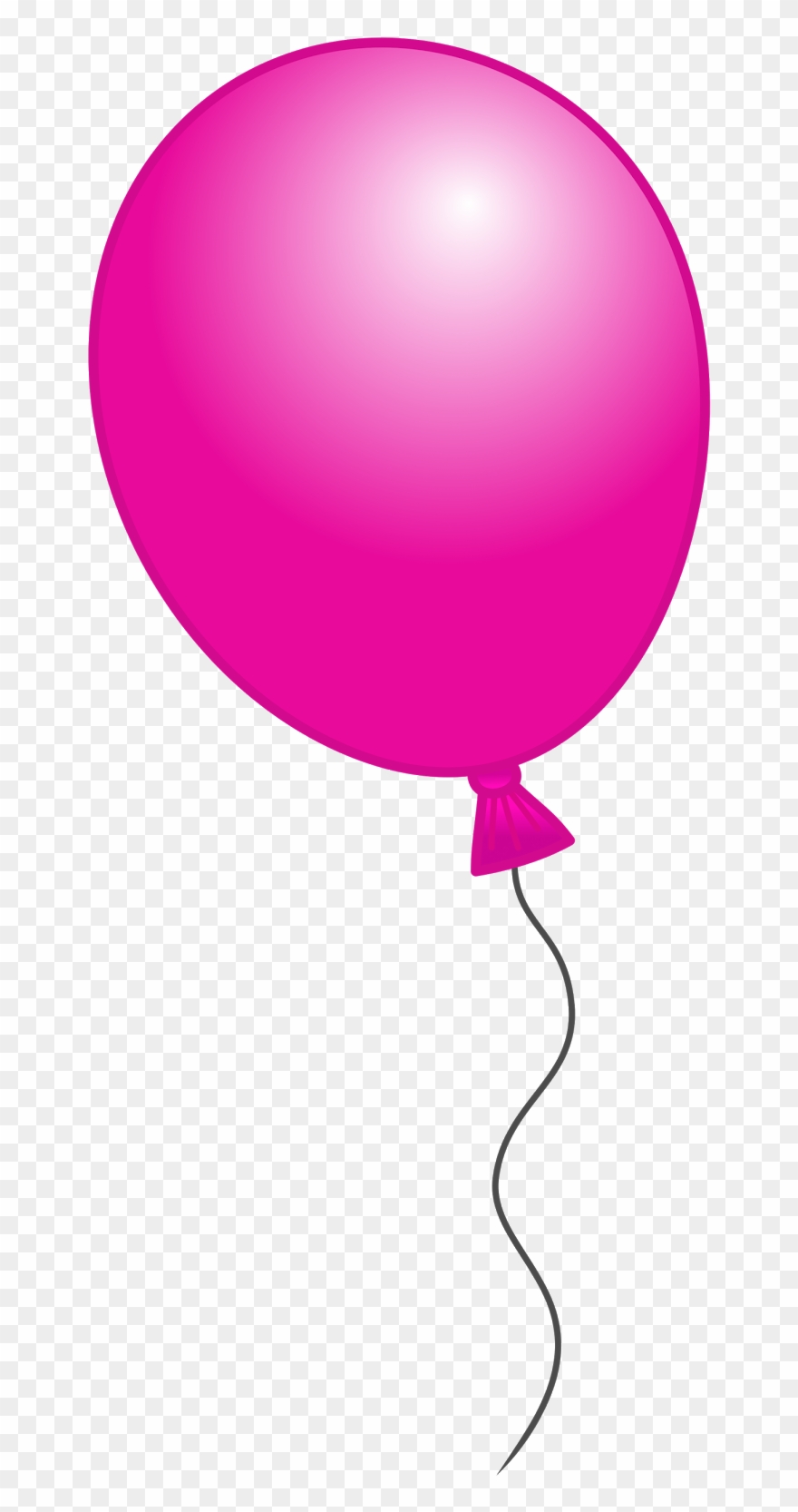 Free Clip Art - Pink Balloon With Transparent Background - Png Download