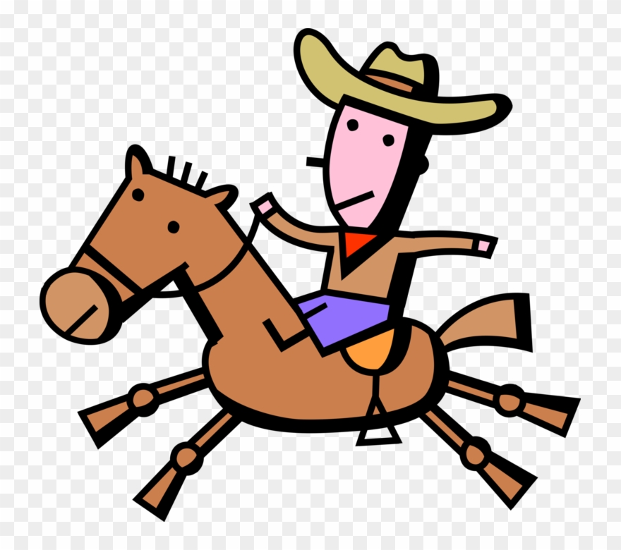 Rides In Competition Image - Cowboy Clipart