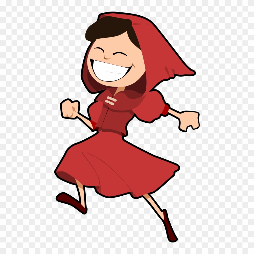 Red Riding Hood Clipart Happy Girl - Girl Happy Clip Art Png Transparent Png