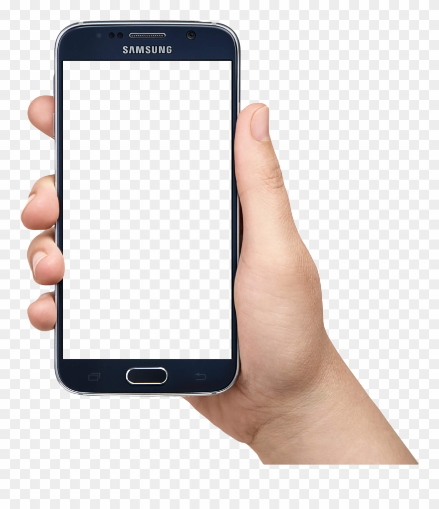 Samsung Mobile Phone Clipart Hand Holding - Mobile In Hand Png Transparent Png