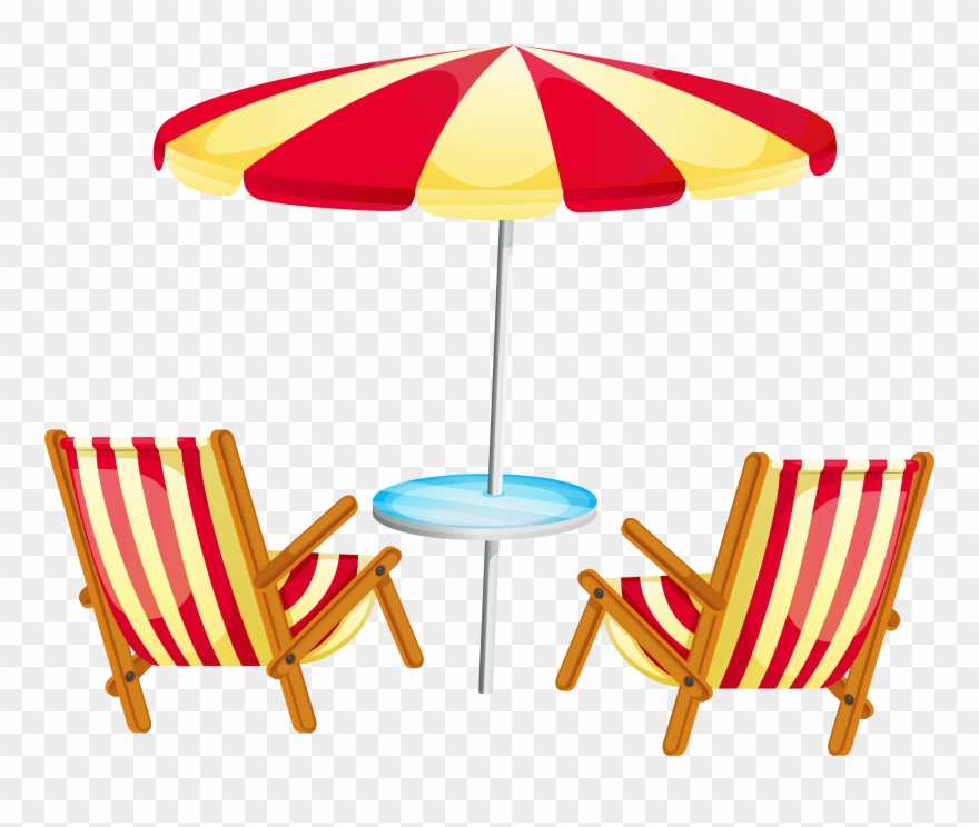 Relaxing Clipart Summer Clip Art Freeuse Library - Beach Chair Clipart - Png Download