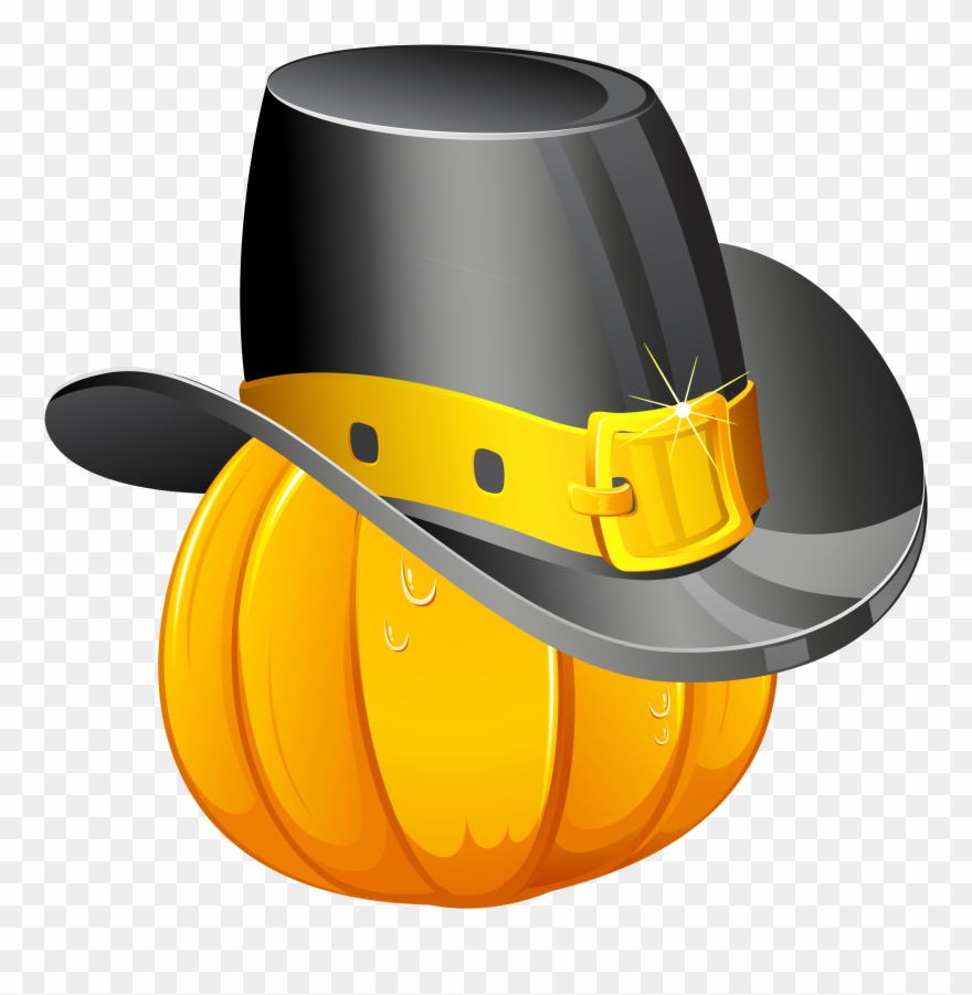 Thanksgiving Border Coloring Page With Hats Graphic Clipart