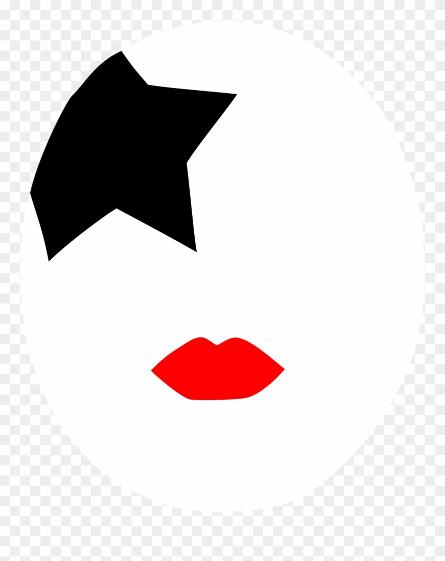 Open - Paul Stanley Makeup Template Clipart
