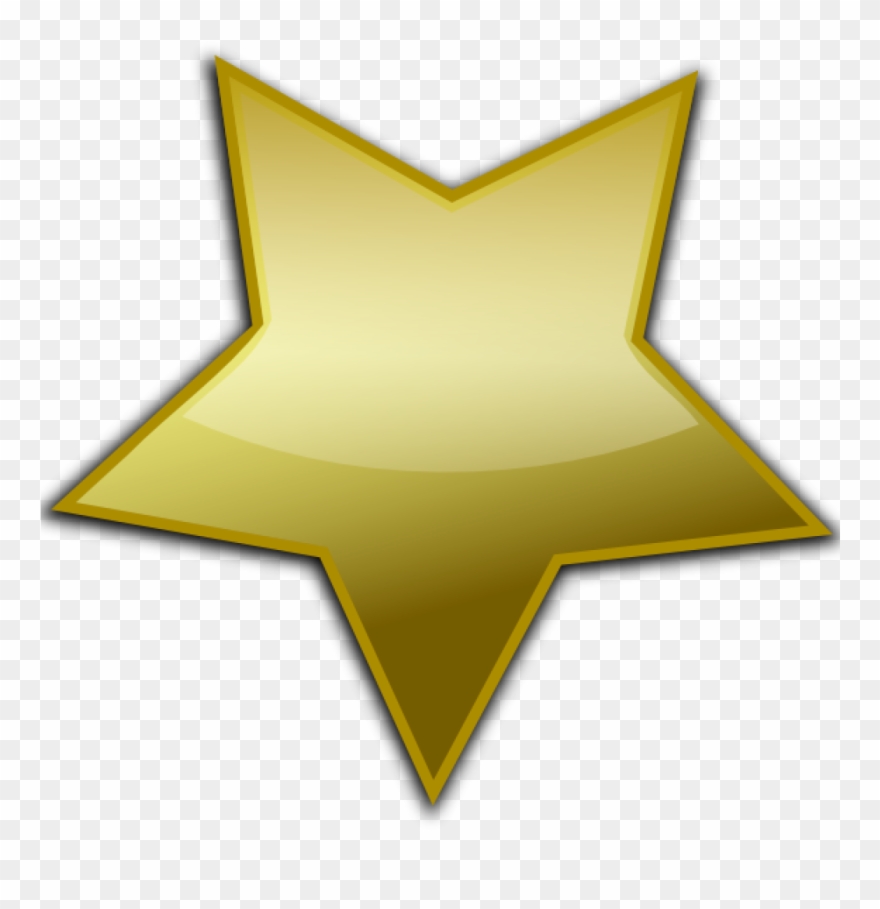 Gold Star Clipart Clip Art At Clker Vector Online Royalty - Gold Star Vector Png Transparent Png