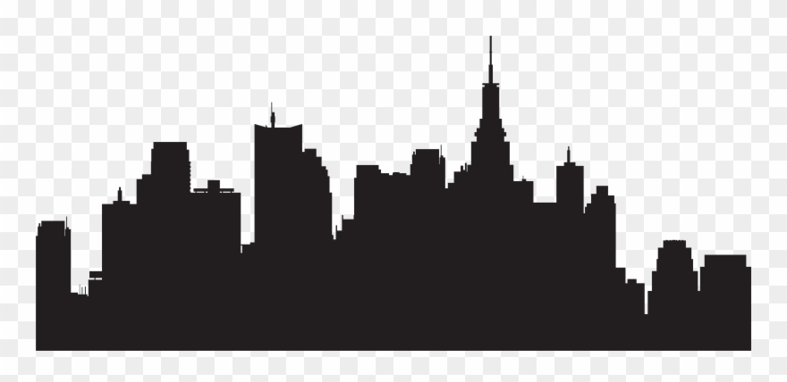 New York City Silhouette Skyline Clipart