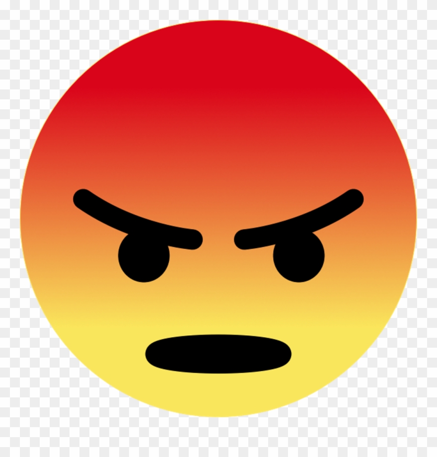 Image Library Facebook Angry Button Emojisticker - Facebook Angry Face Clipart