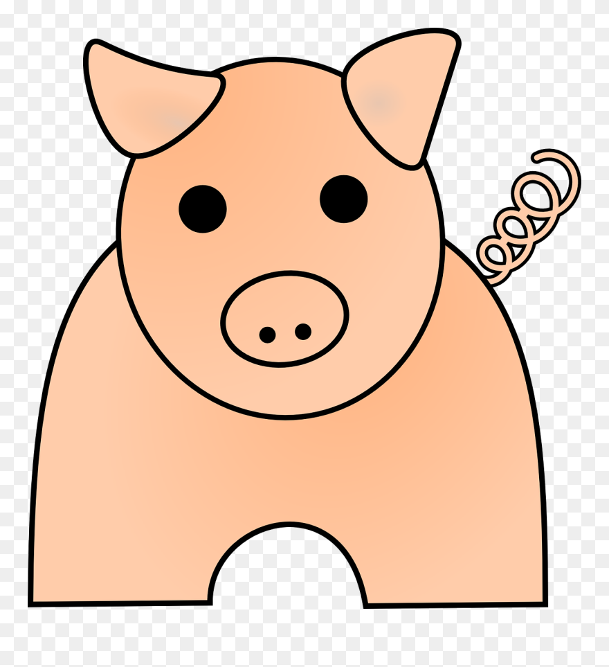 Pig Large 900pixel Clipart, Pig Design - Pig Clip Art - Png Download