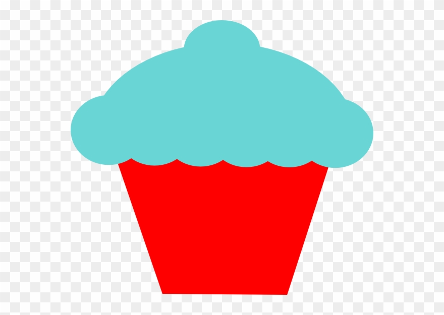 Blue And Red Cupcake Clip Art - Red Cupcakes Clipart - Png Download