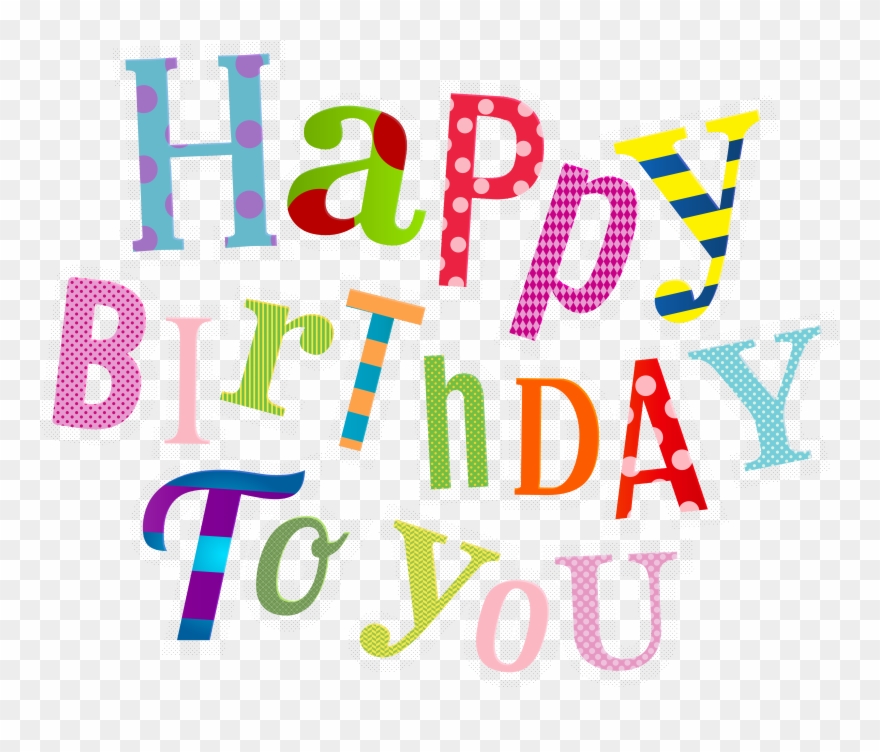 Happy Birthday Colorful Greeting Clipart